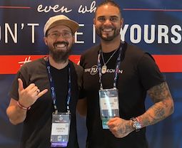 Michael Anthony with Damon Burton